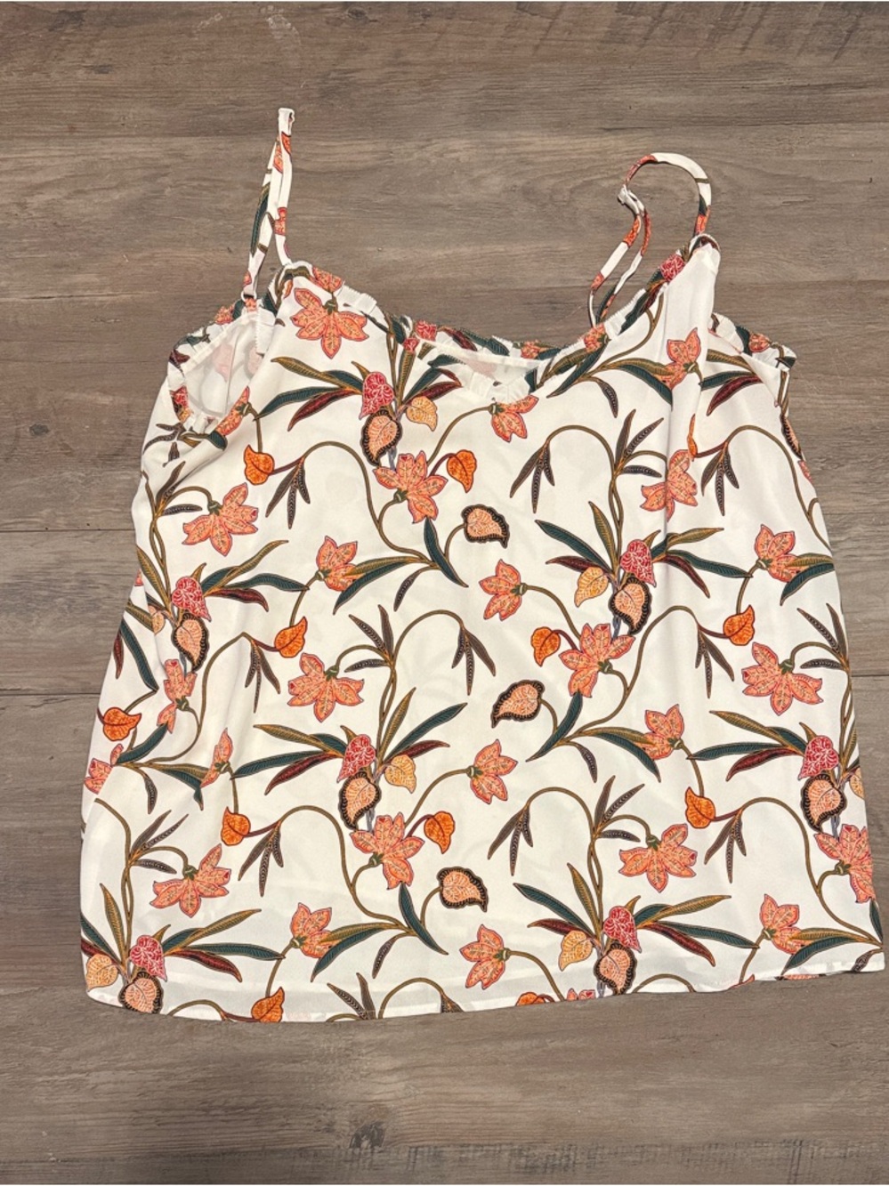 Loft Spaghetti Strap Cami Tank Top -Floral